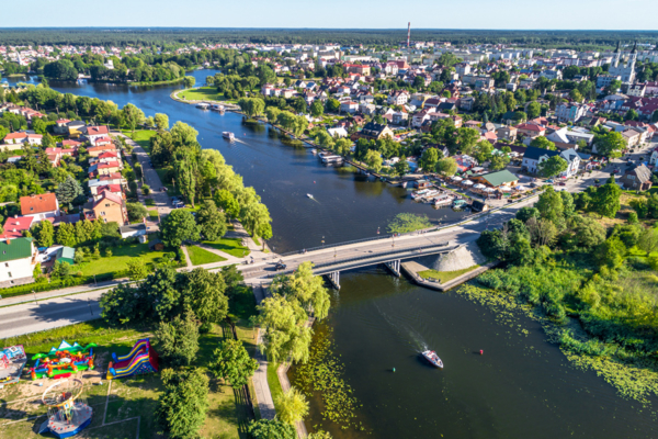 Most nad Neckiem, Augustów latem, Fotografia Podlasia, Jezioro Białe w Augustowie