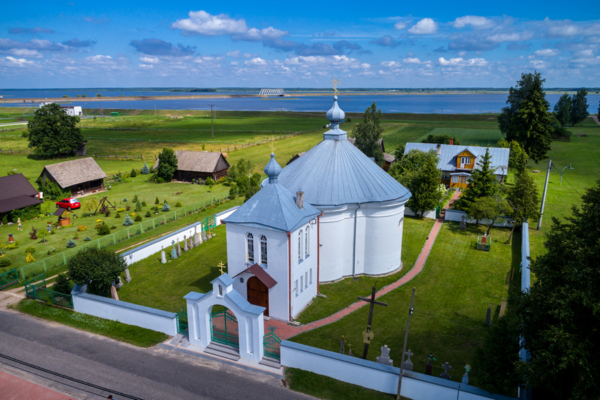 cerkiew prawosławna w Siemianówce z lotu ptaka, Maciej Nowakowski